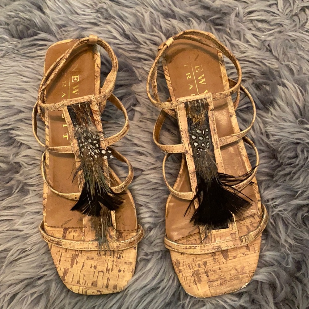 Strappy slip on sandals